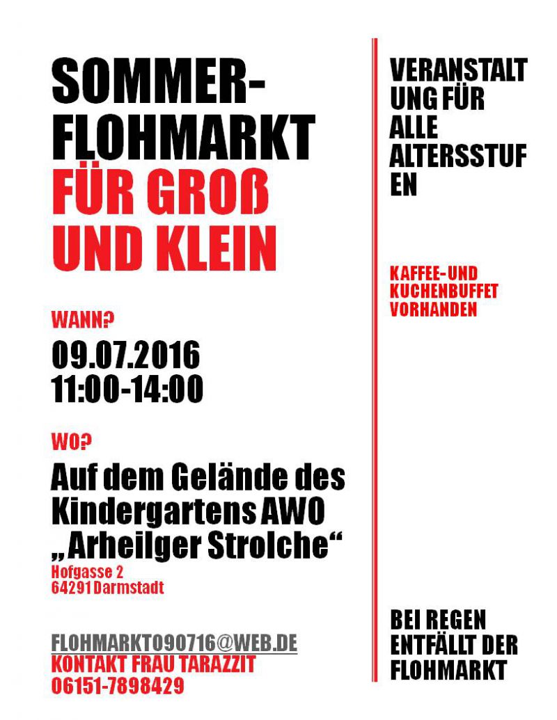 Sommerflohmarkt für Groß und Klein