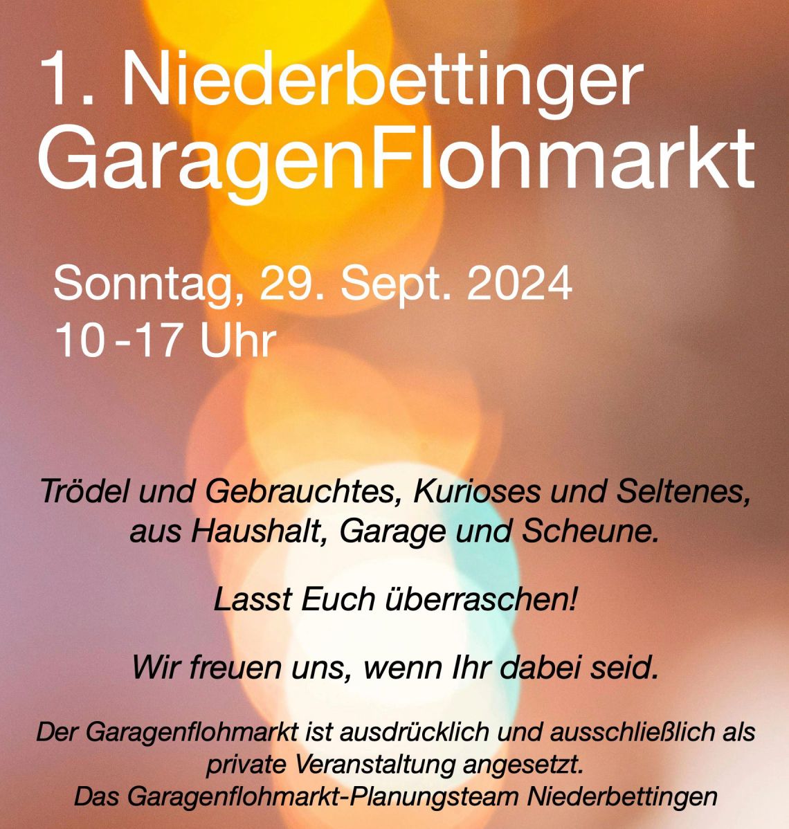 Hillesheimer Garagenflohmarkt